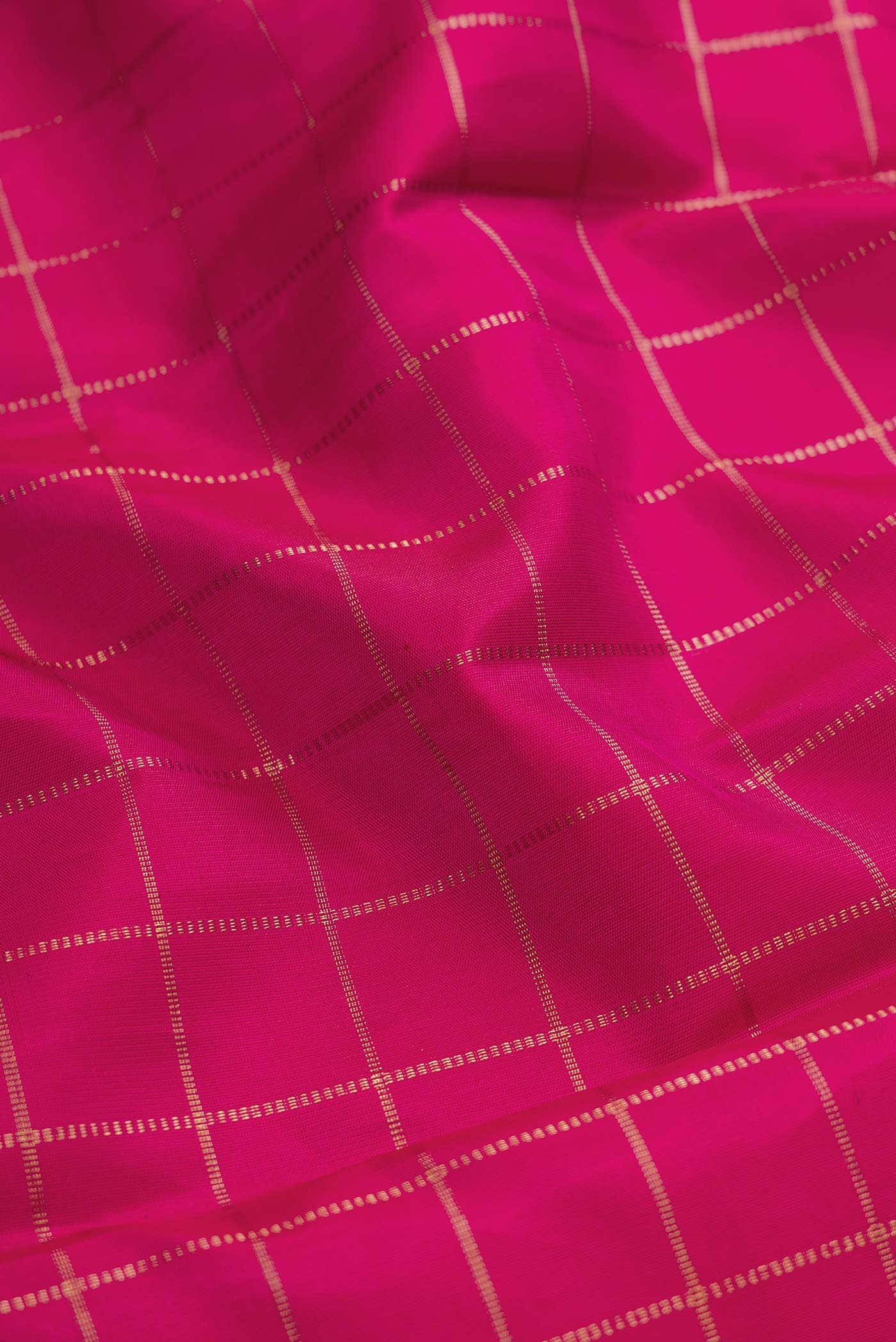 Pure Silk Pure Zari Pink Dual Tone Kanchipuram Saree