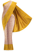 Rose Gold Dual Tone Kanjivaram Tissue Silk Saree