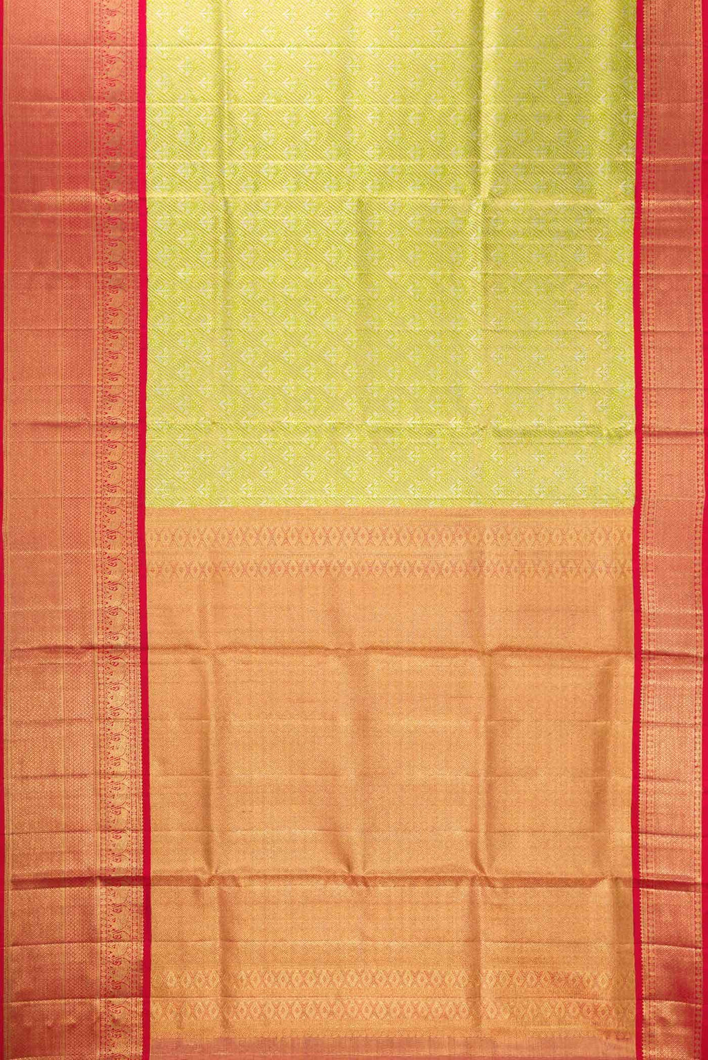 Light Green Dual Tone Kanchipuram Tissue Silk Saree