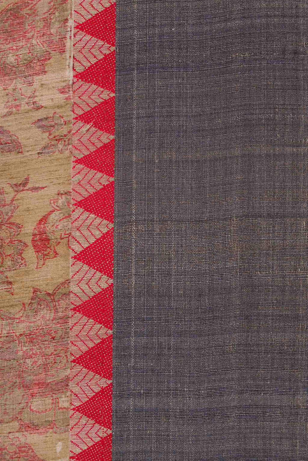 Brown Jute Silk Saree