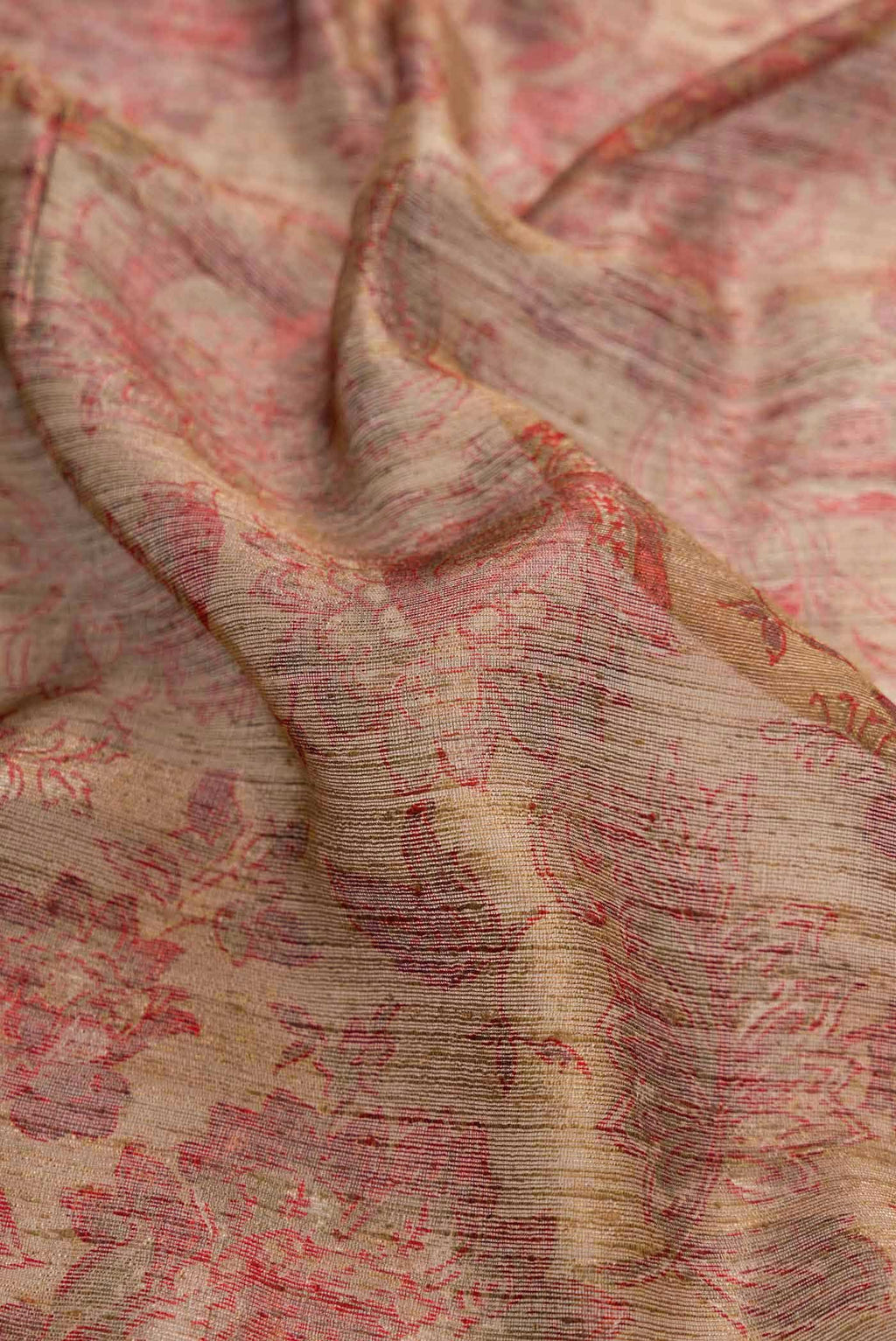Brown Jute Silk Saree