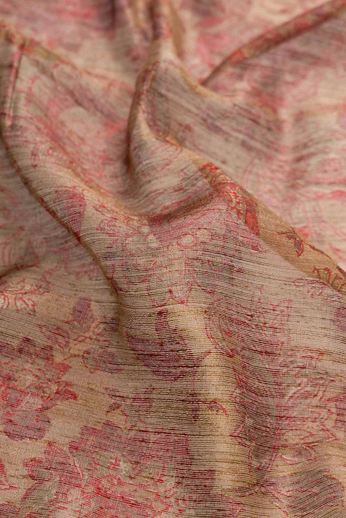 Brown Jute Silk Saree