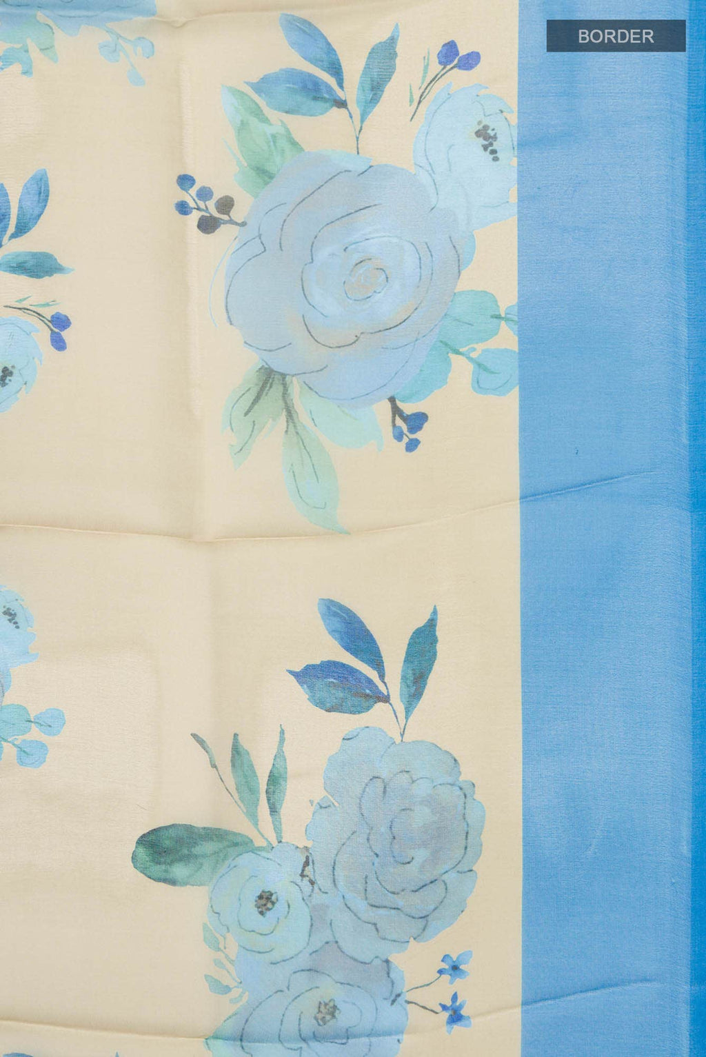 Beige Organza Silk Saree