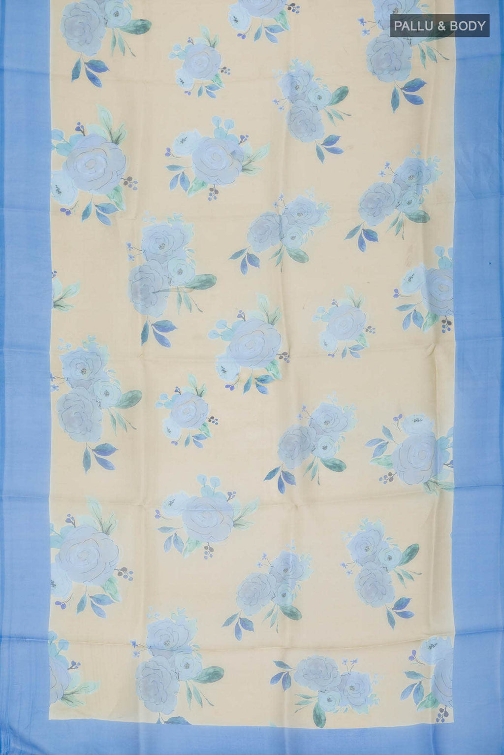 Beige Organza Silk Saree