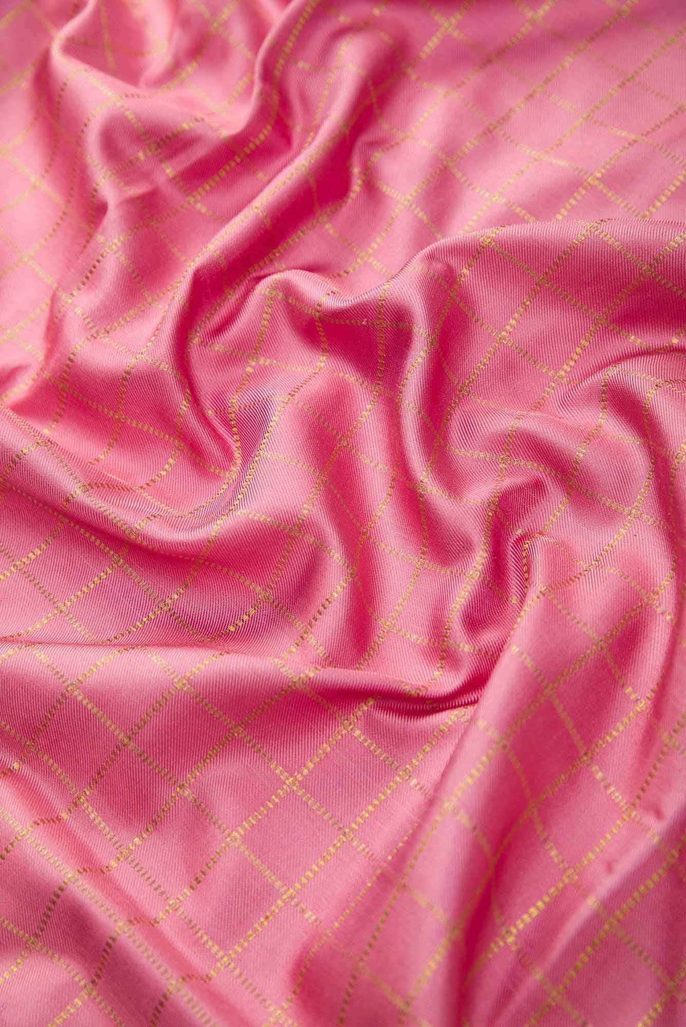 Rose pink Kanjivaram Silk Saree