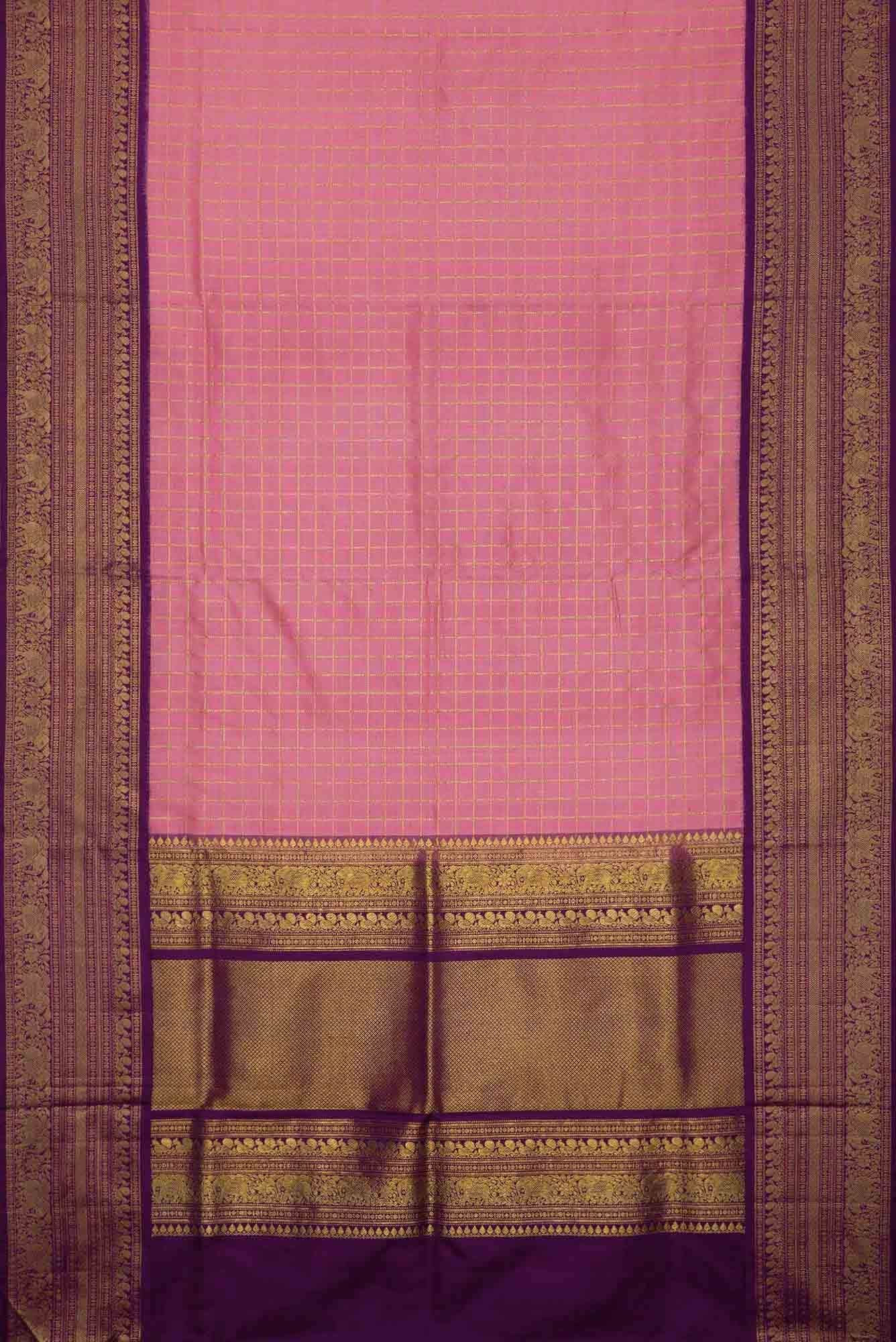 Pink Dual Tone Double Ikat Saree