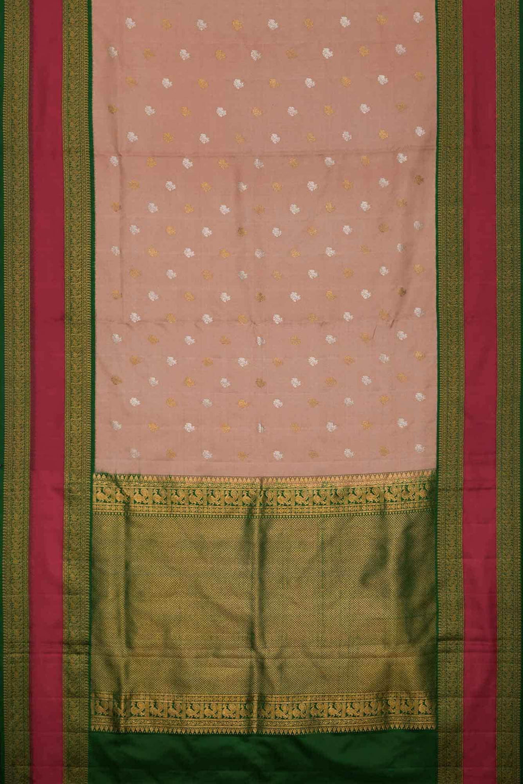 Brown Dual Tone Double Ikat Saree