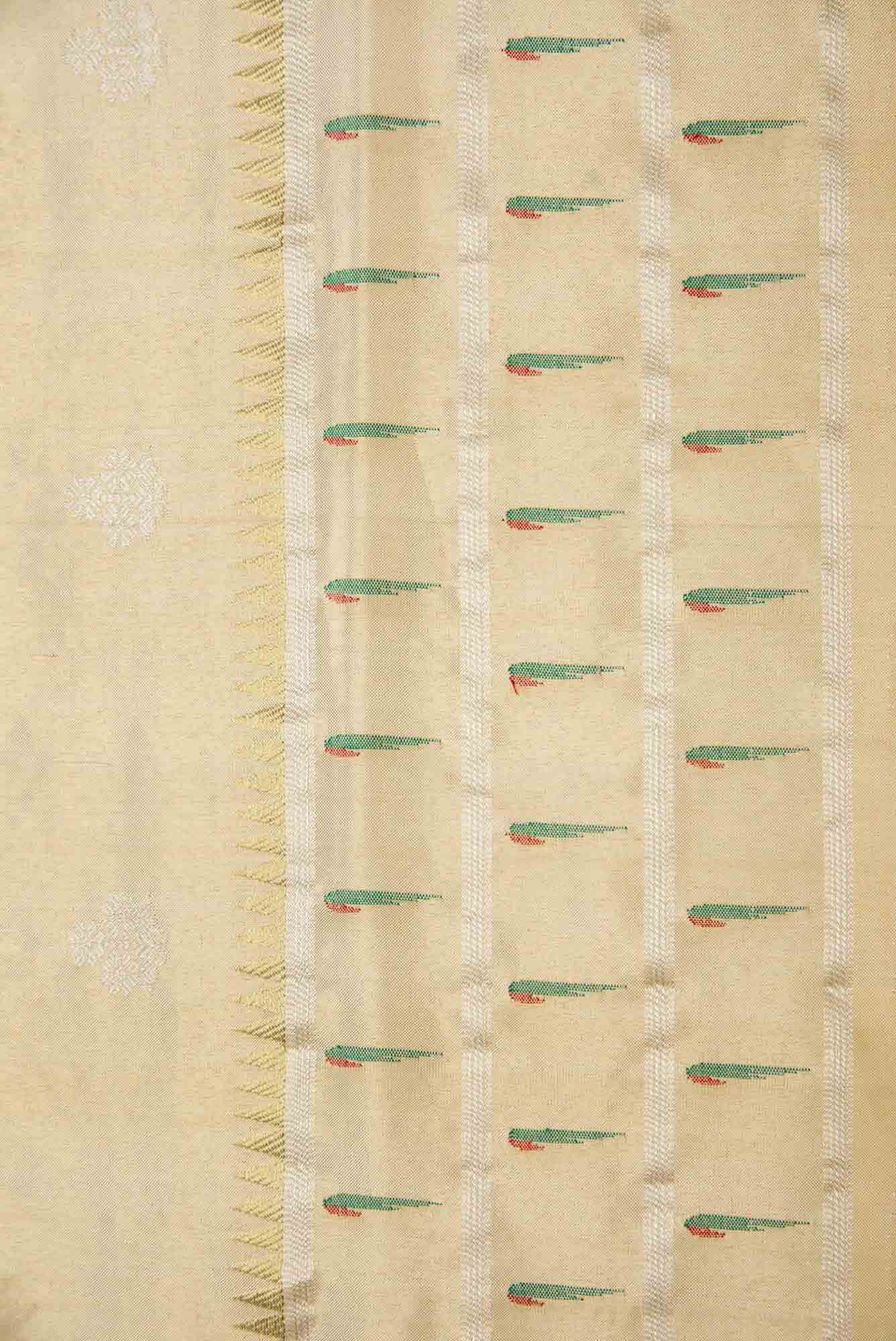 Gold Dual Tone Paithani Silk Saree