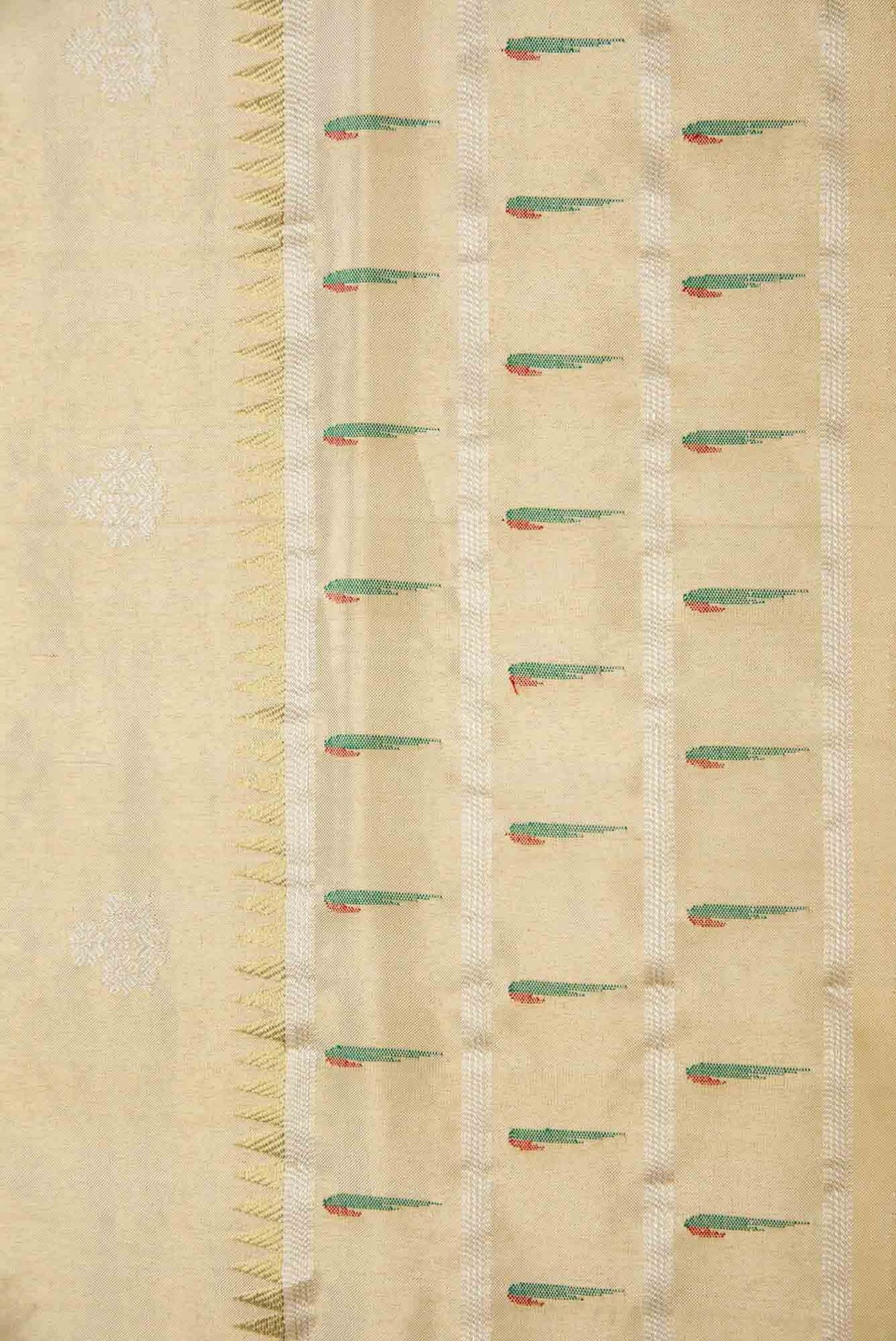 Gold Dual Tone Paithani Silk Saree