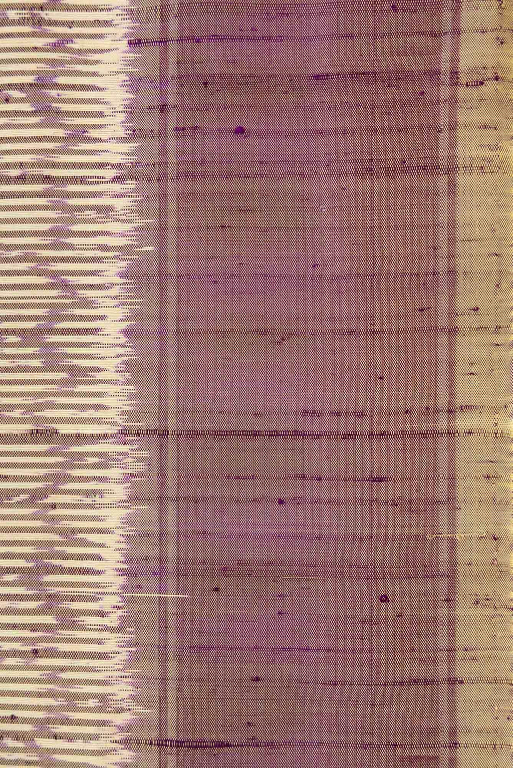 Sandal and Purple Dual Tone Raw Silk Saree