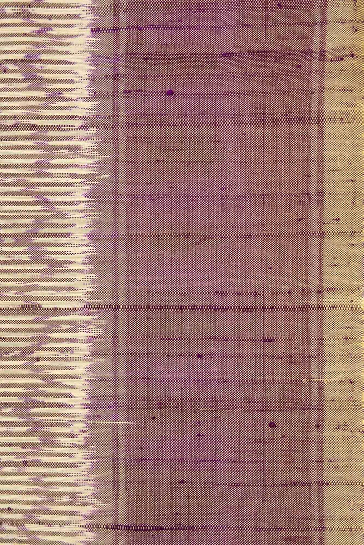 Sandal and Purple Dual Tone Raw Silk Saree