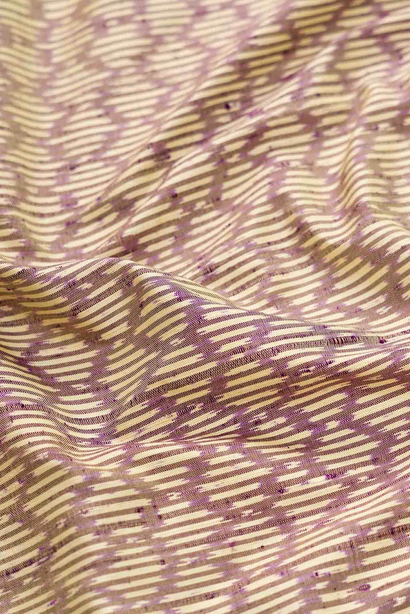 Sandal and Purple Dual Tone Raw Silk Saree
