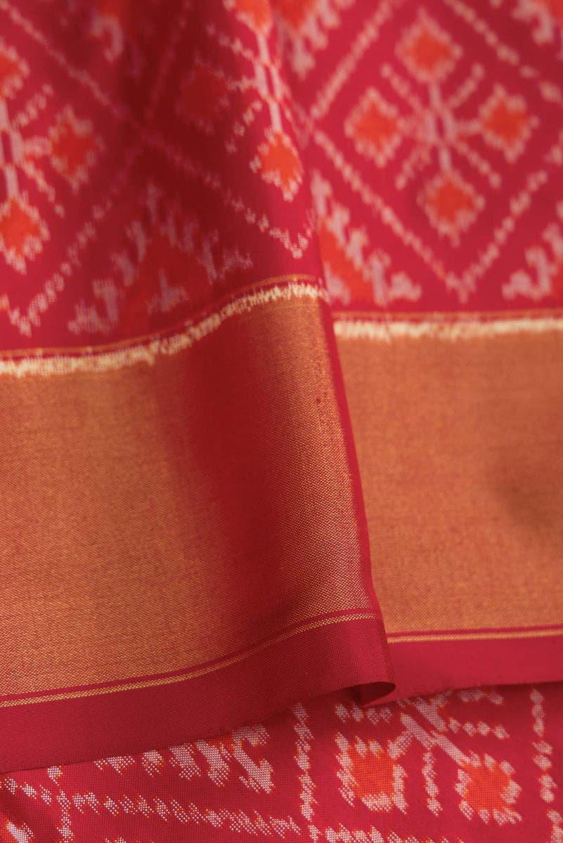 Blue Dual Tone Double Ikat Saree