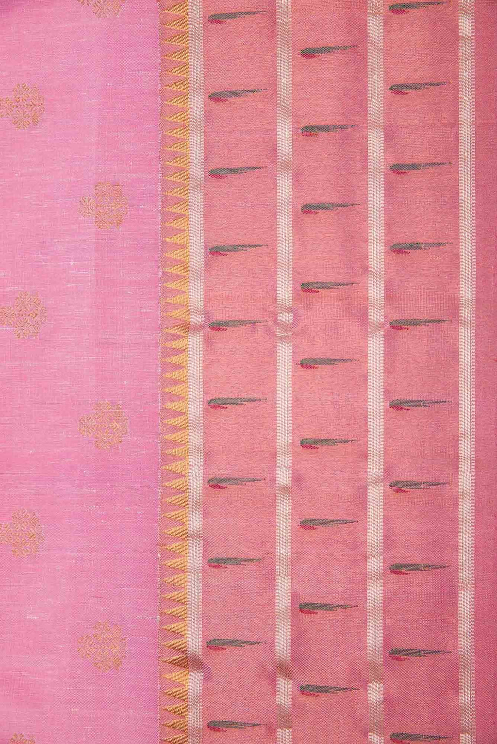 Pink Dual Tone Linen Saree