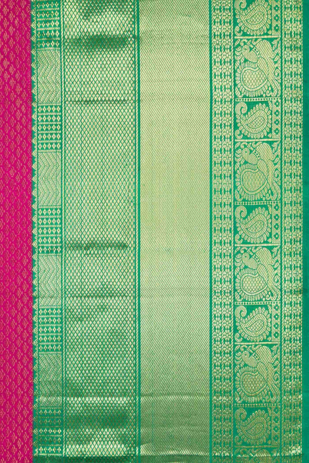 Pink Dual Tone Kanchipuram Silk Saree