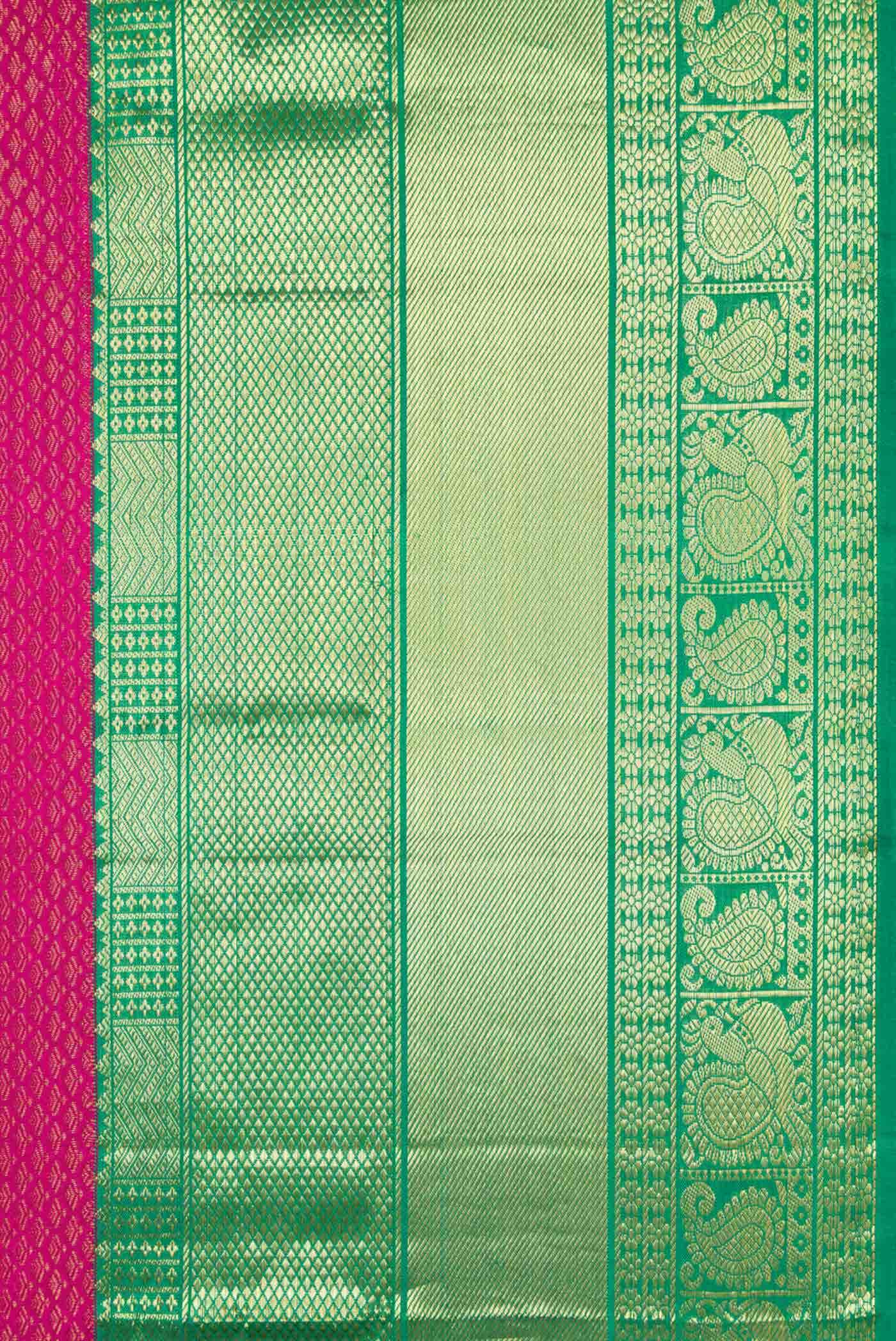 Pink Dual Tone Kanchipuram Silk Saree