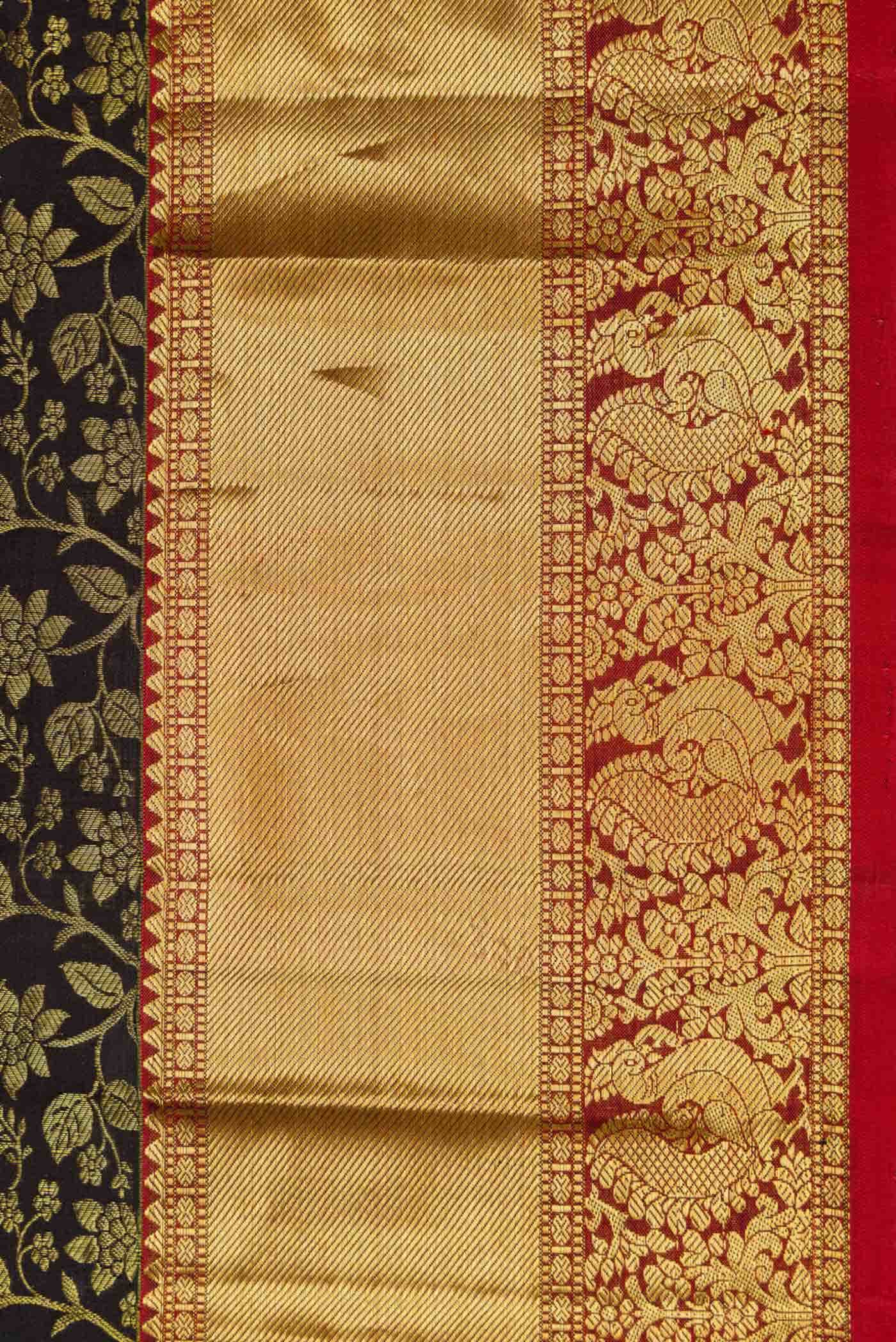 Bottle Green Dual Tone Kanchipuram Silk Saree