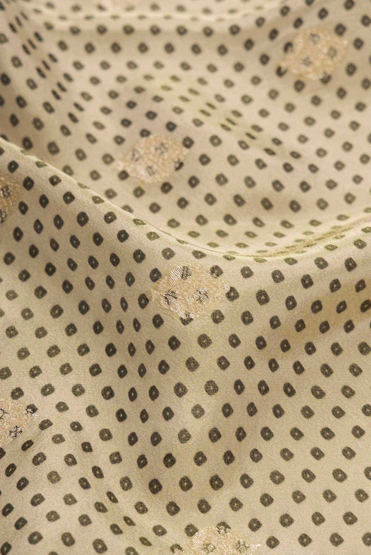 Beige Crepe Saree
