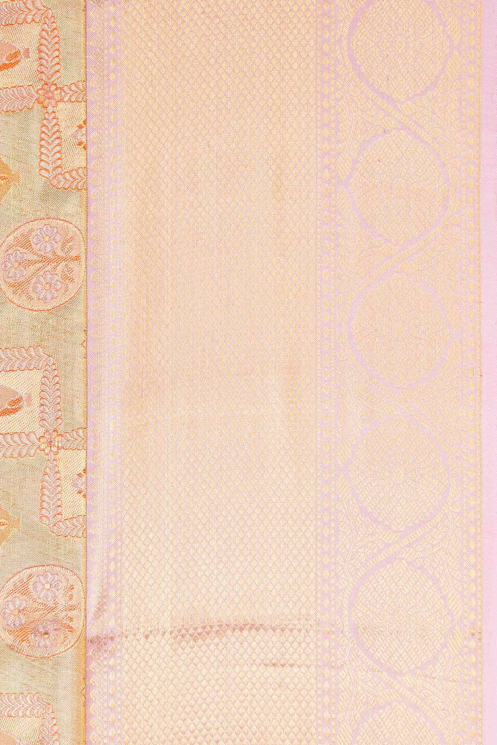 Gold Dual Tone Kanchipuram Tissue Silk Saree