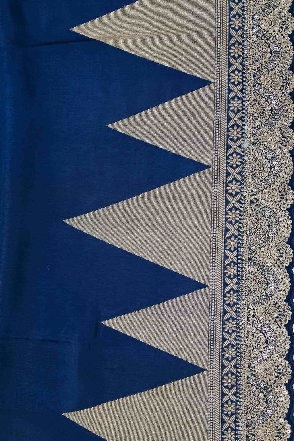 Royal Blue Dual Tone Tussar Silk Saree