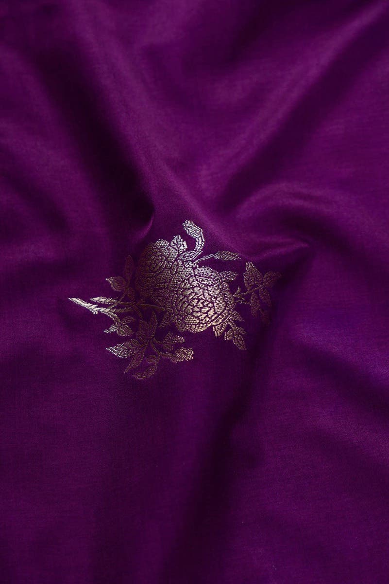 Violet Dual Tone Banarasi Silk Saree