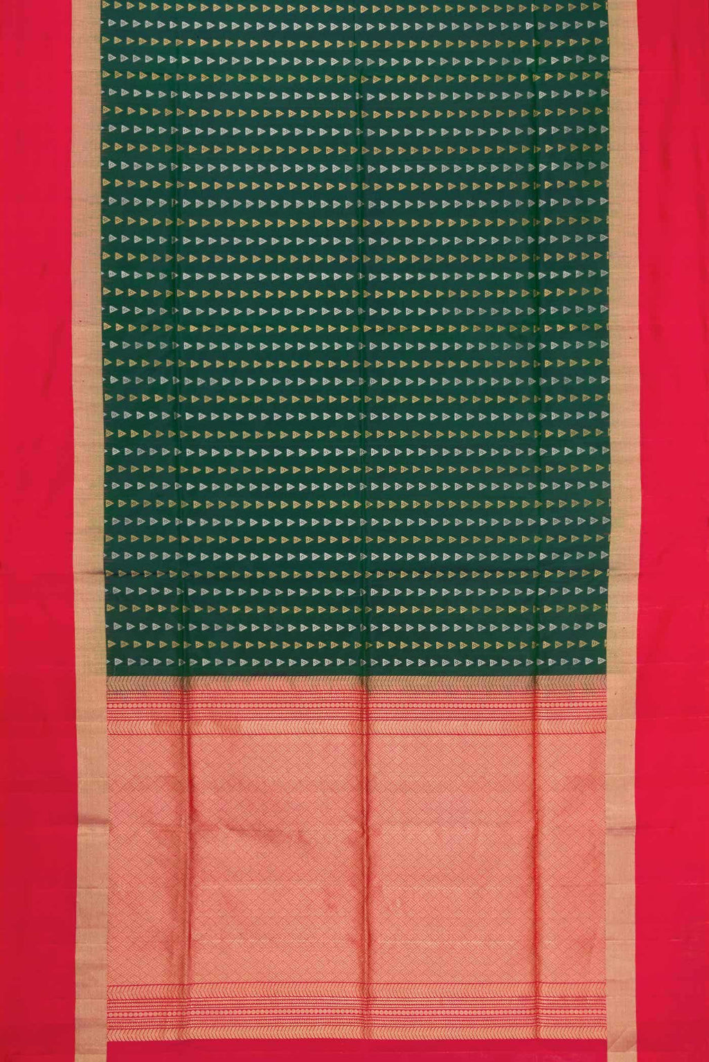 Green Dual Tone Soft Silk Saree