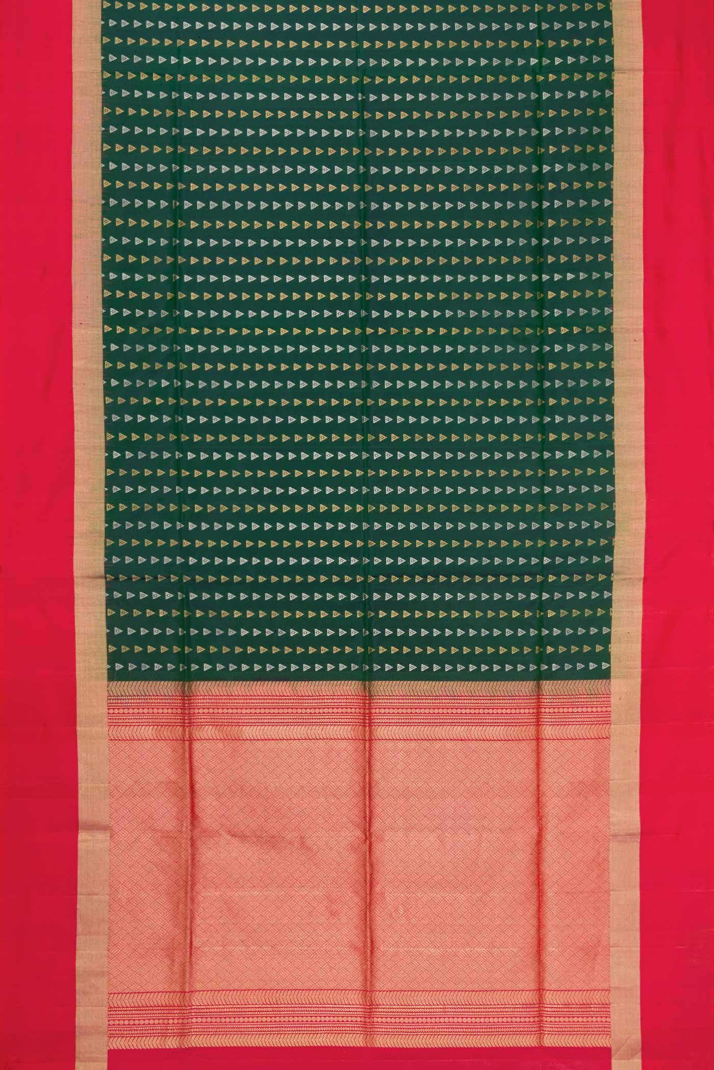 Green Dual Tone Soft Silk Saree