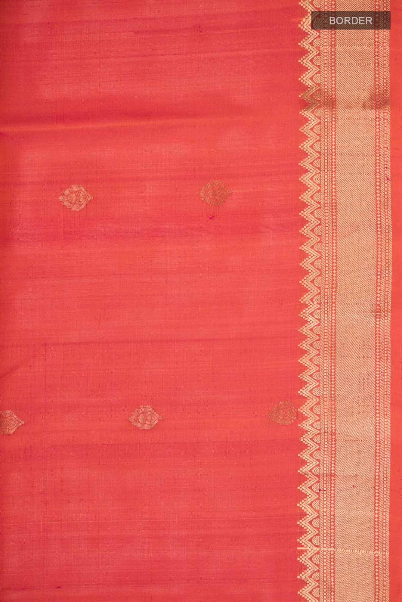 Pink with Orange Dual Tone Soft Silk Saree