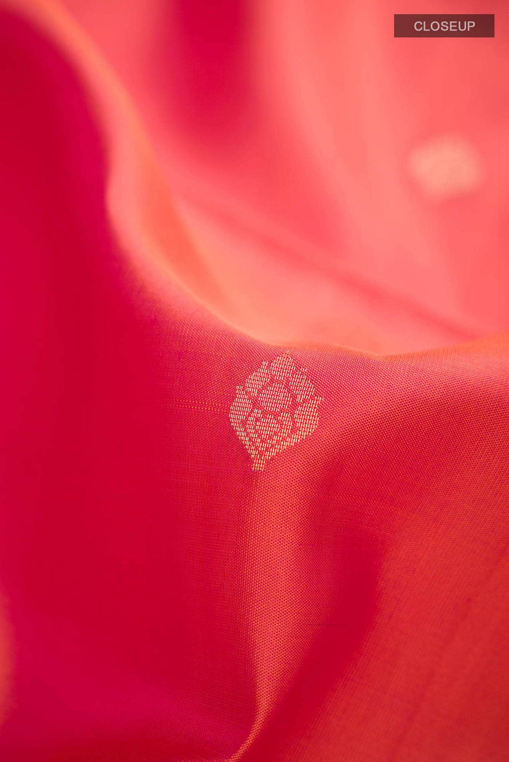 Pink with Orange Dual Tone Soft Silk Saree