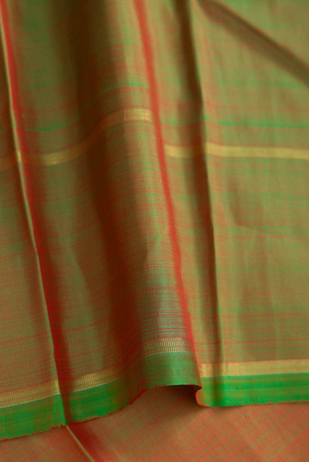 Pure Silk Pure Zari Pink Dual Tone Kanchipuram Saree