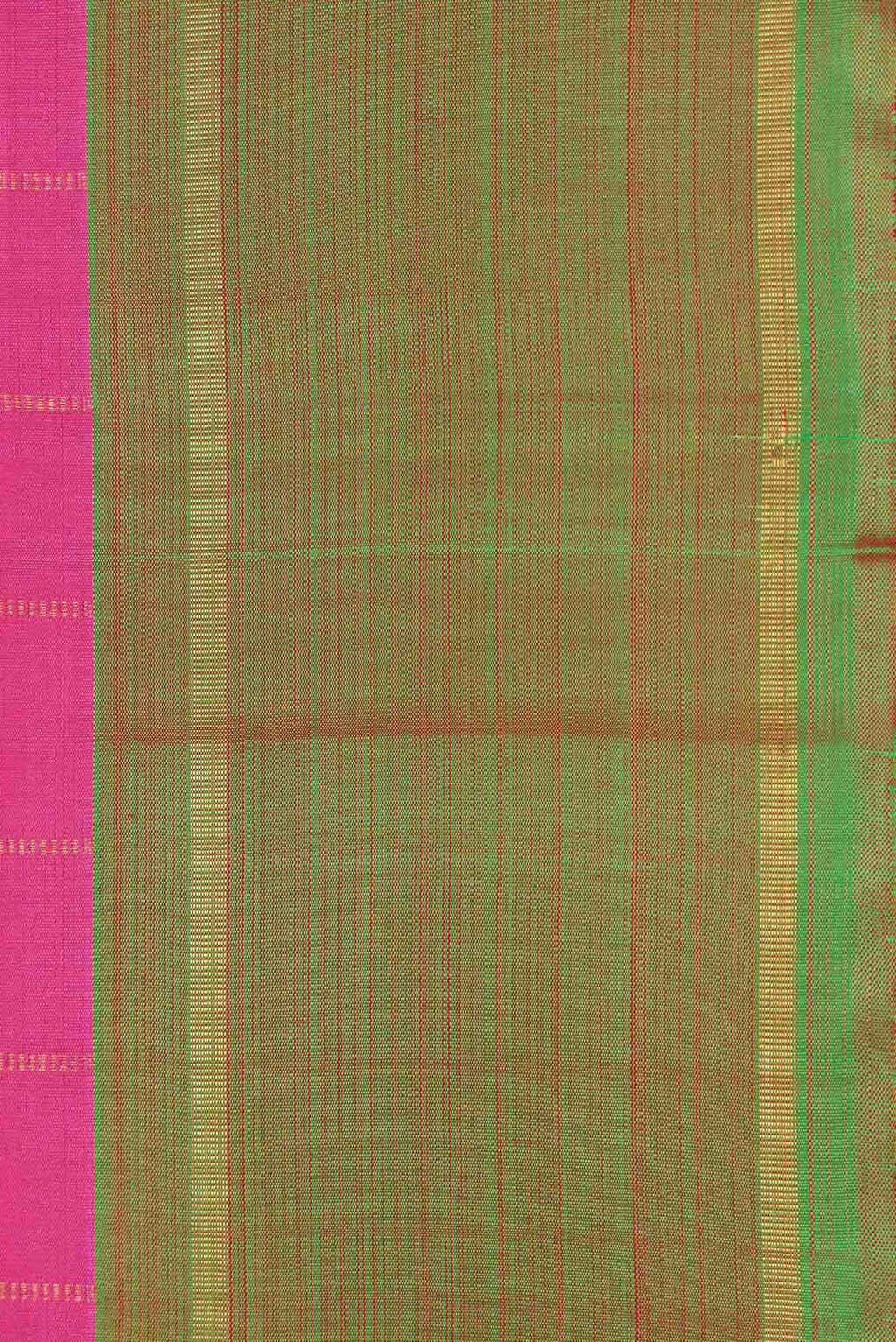 Pure Silk Pure Zari Pink Dual Tone Kanchipuram Saree