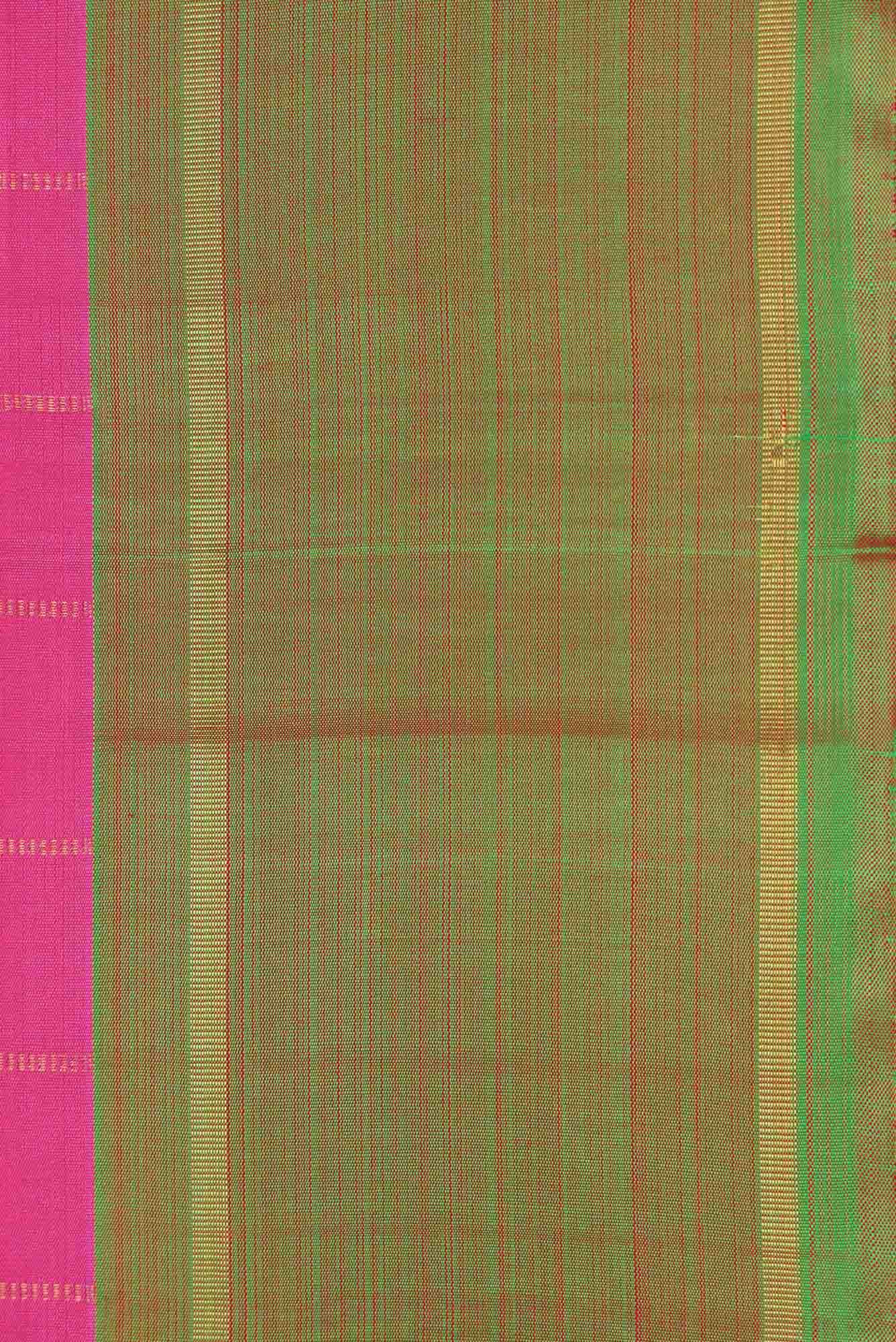 Pure Silk Pure Zari Pink Dual Tone Kanchipuram Saree