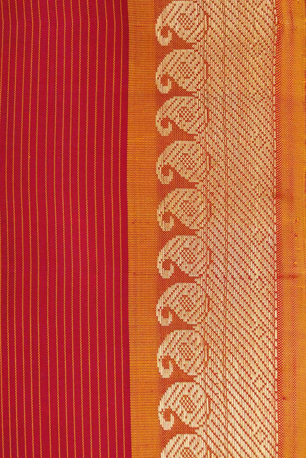 Pure Silk Pure Zari Maroon Dual Tone Kanchipuram Saree