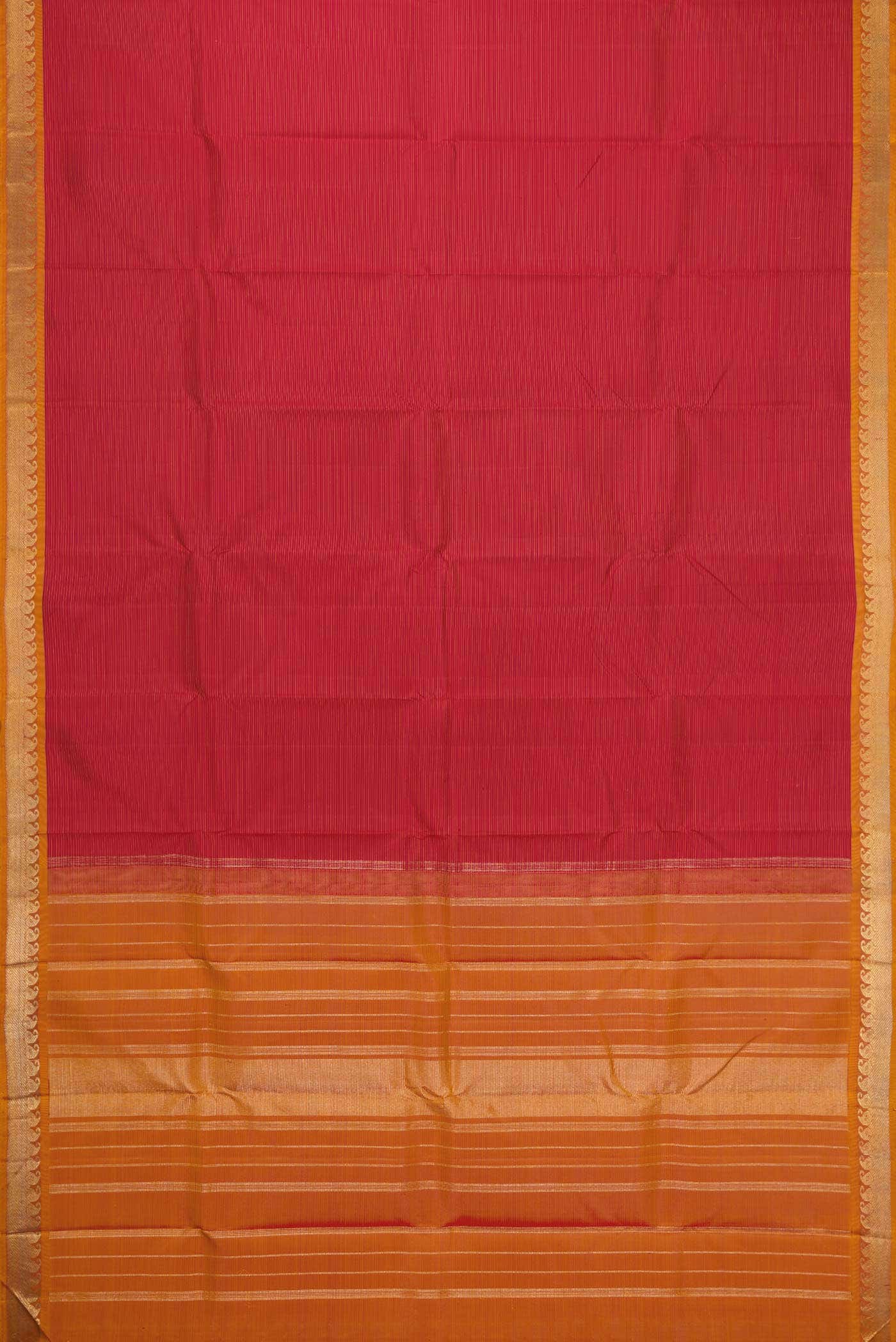 Pure Silk Pure Zari Maroon Dual Tone Kanchipuram Saree