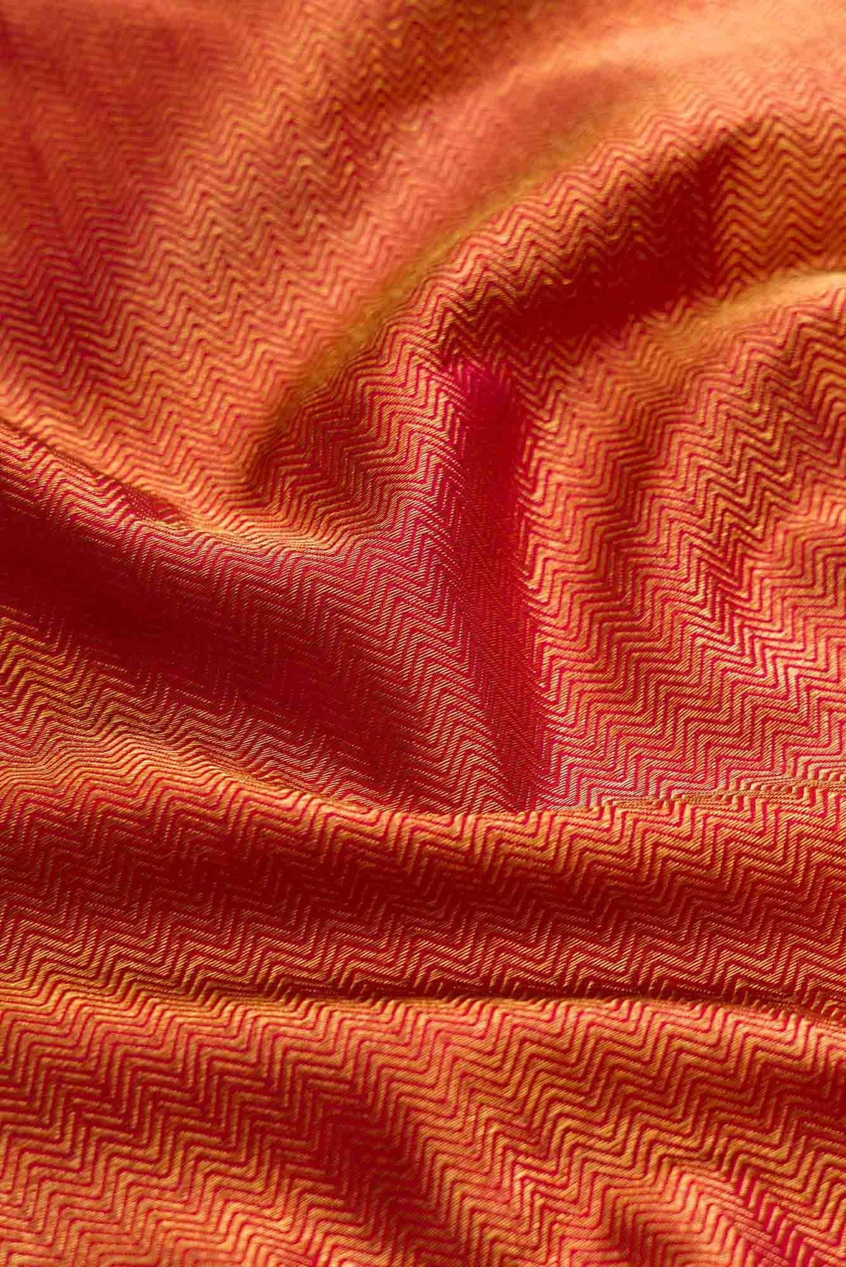 Pure Silk Pure Zari Maroon Dual Tone Kanjivaram Saree