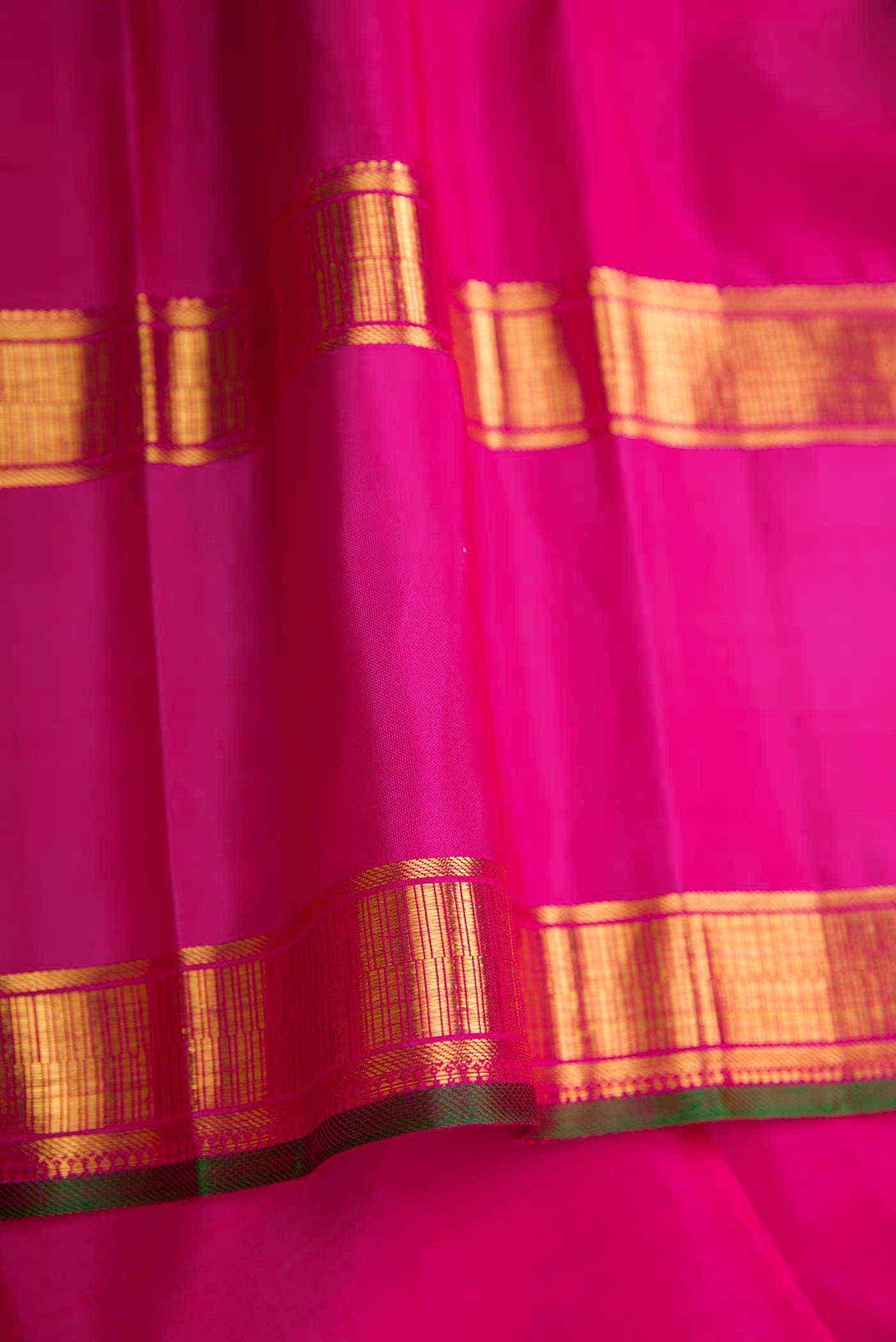 Pure Silk Pure Zari Maroon Dual Tone Kanchipuram Saree