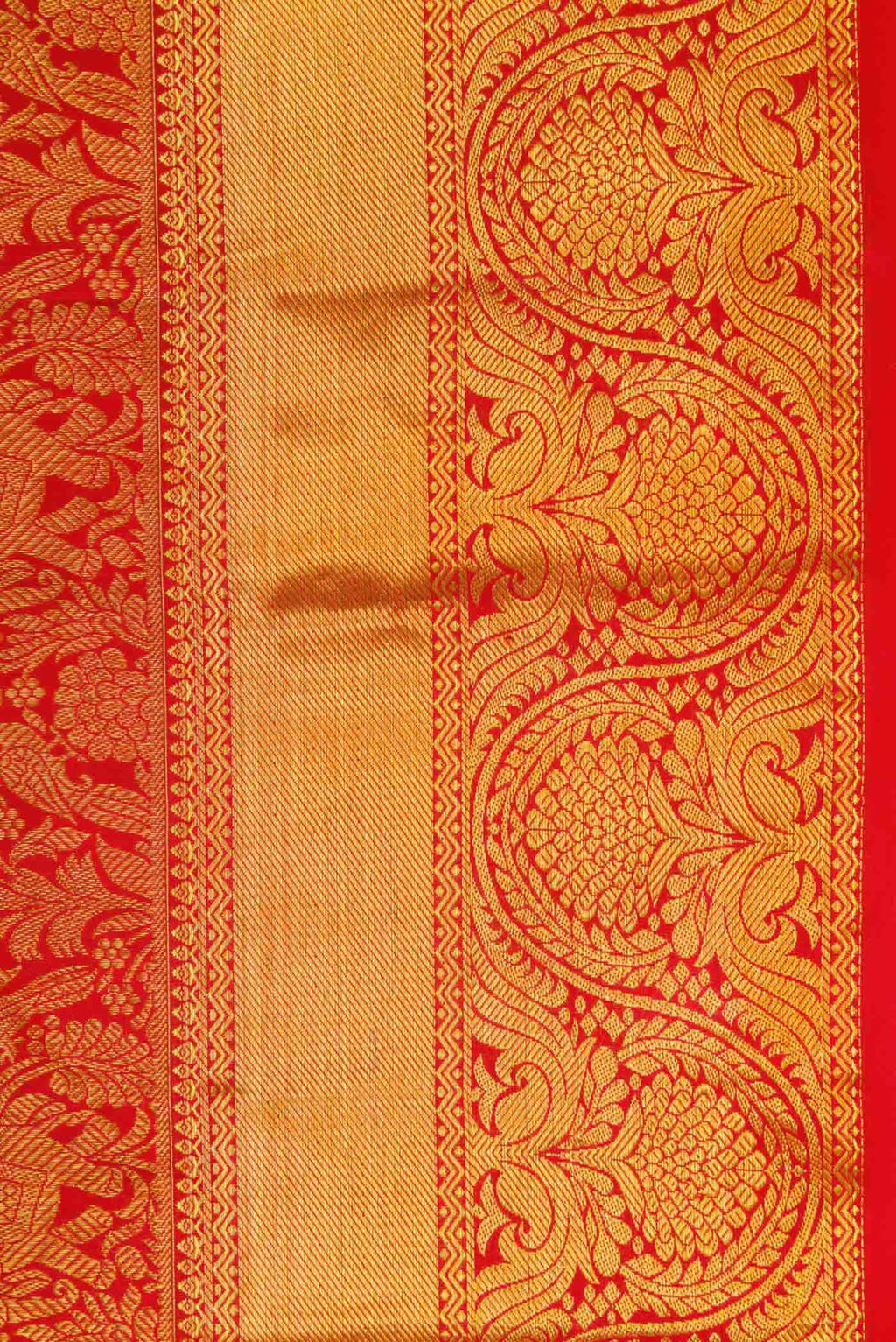 Red Dual Tone Kanchipuram Silk Saree