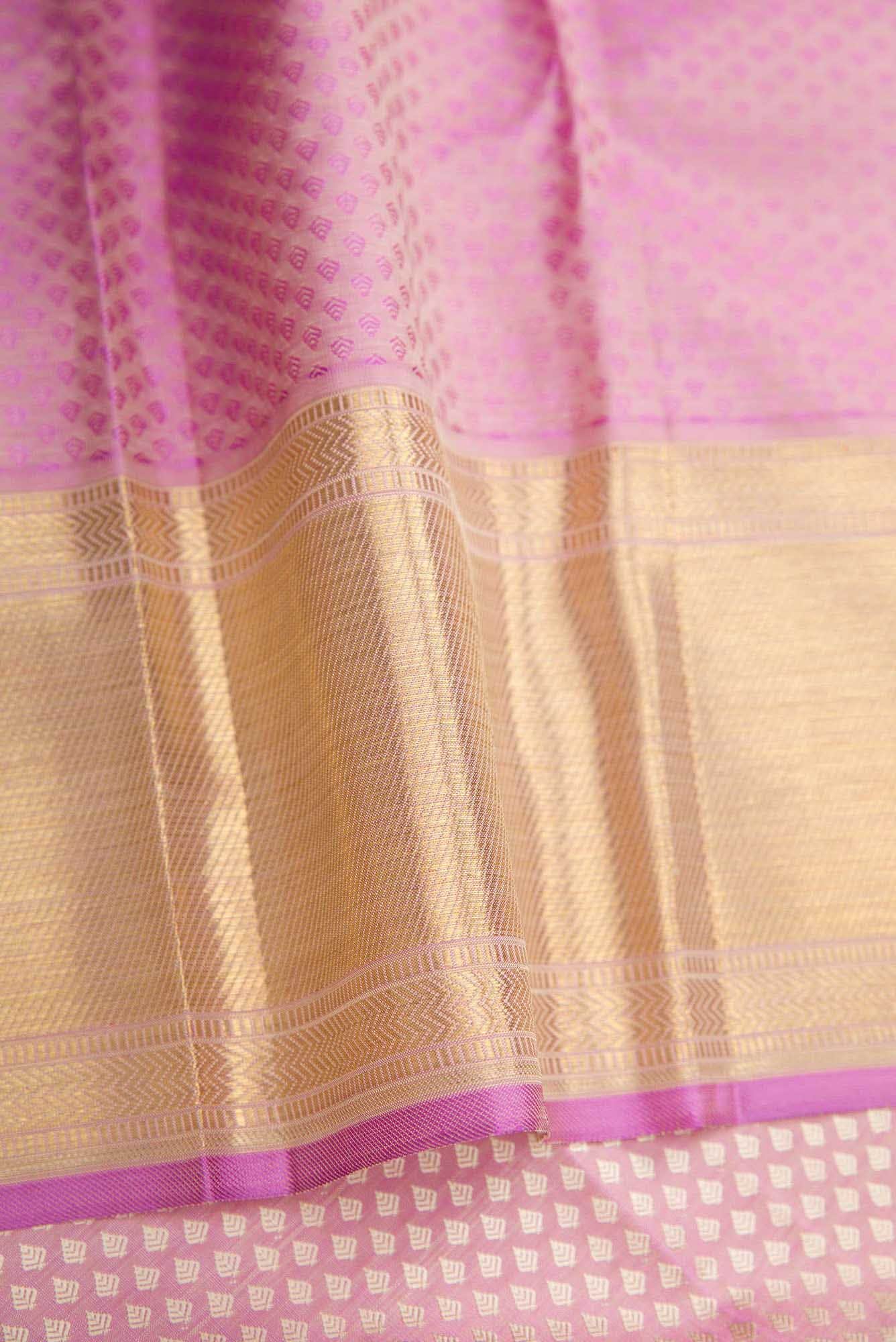 Pure Silk Pure Zari Sandal Dual Tone Kanjivaram Saree