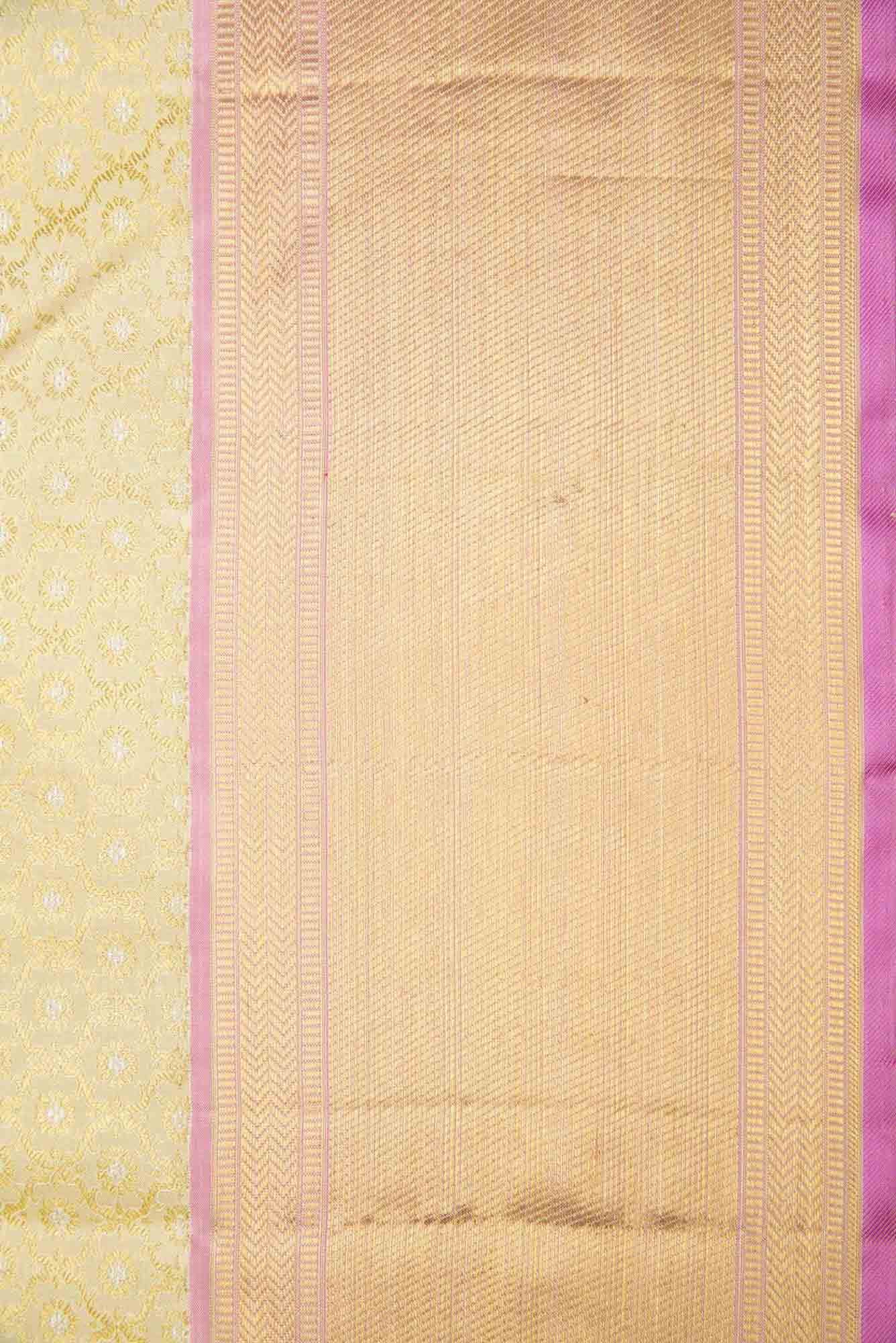 Pure Silk Pure Zari Sandal Dual Tone Kanchipuram Saree