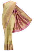 Pure Silk Pure Zari Sandal Dual Tone Kanjivaram Saree
