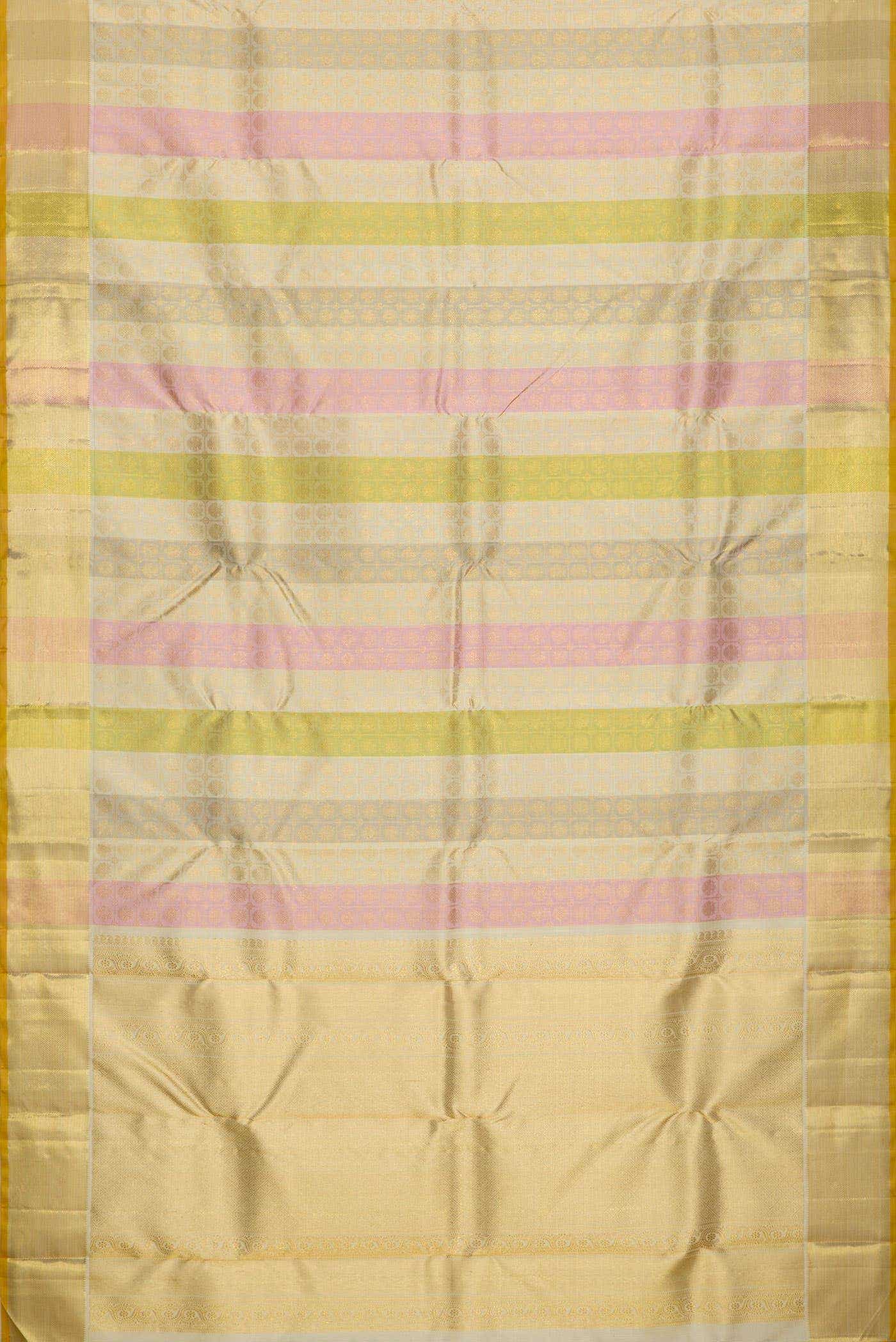 Pure Silk Pure Zari Multi Color Kanjivaram Saree