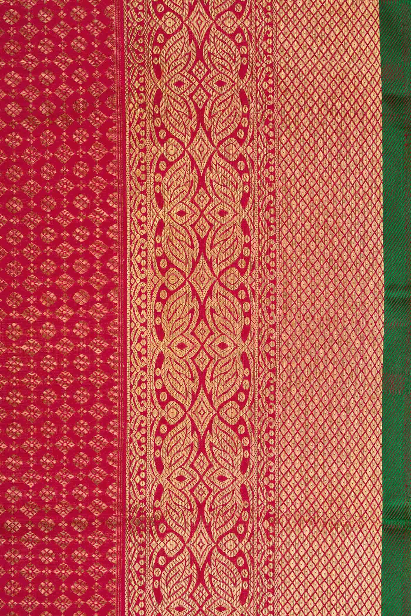 Pure Silk Pure Zari Maroon Dual Tone Kanchipuram Saree