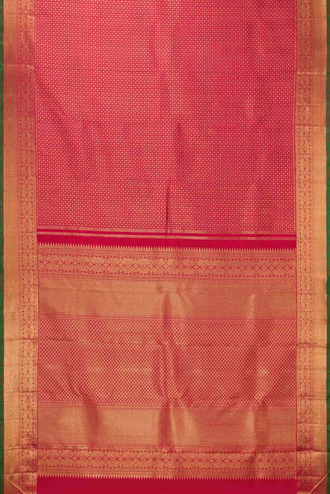 Pure Silk Pure Zari Maroon Dual Tone Kanchipuram Saree
