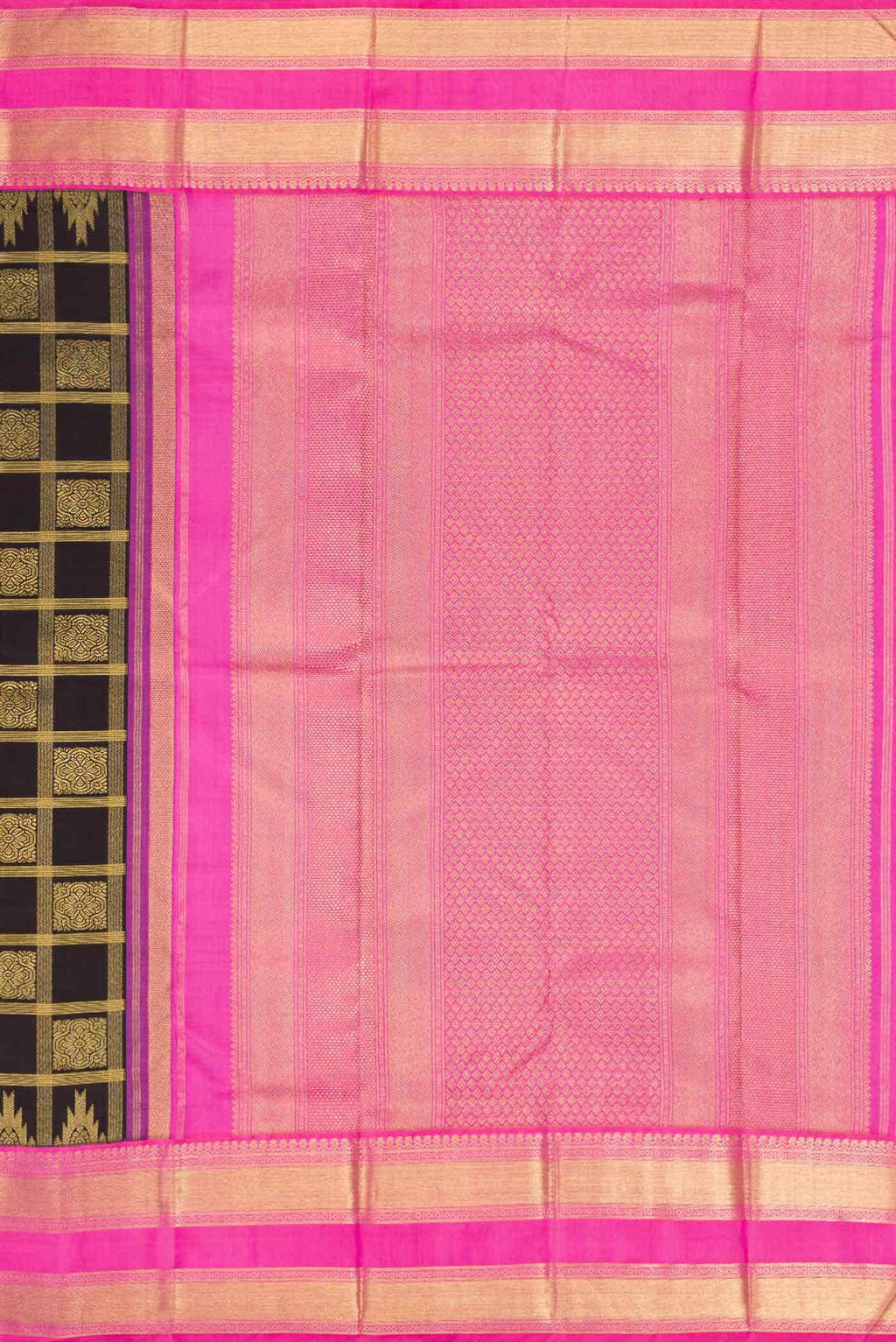 Pure Silk Pure Zari Black Kanchipuram Saree