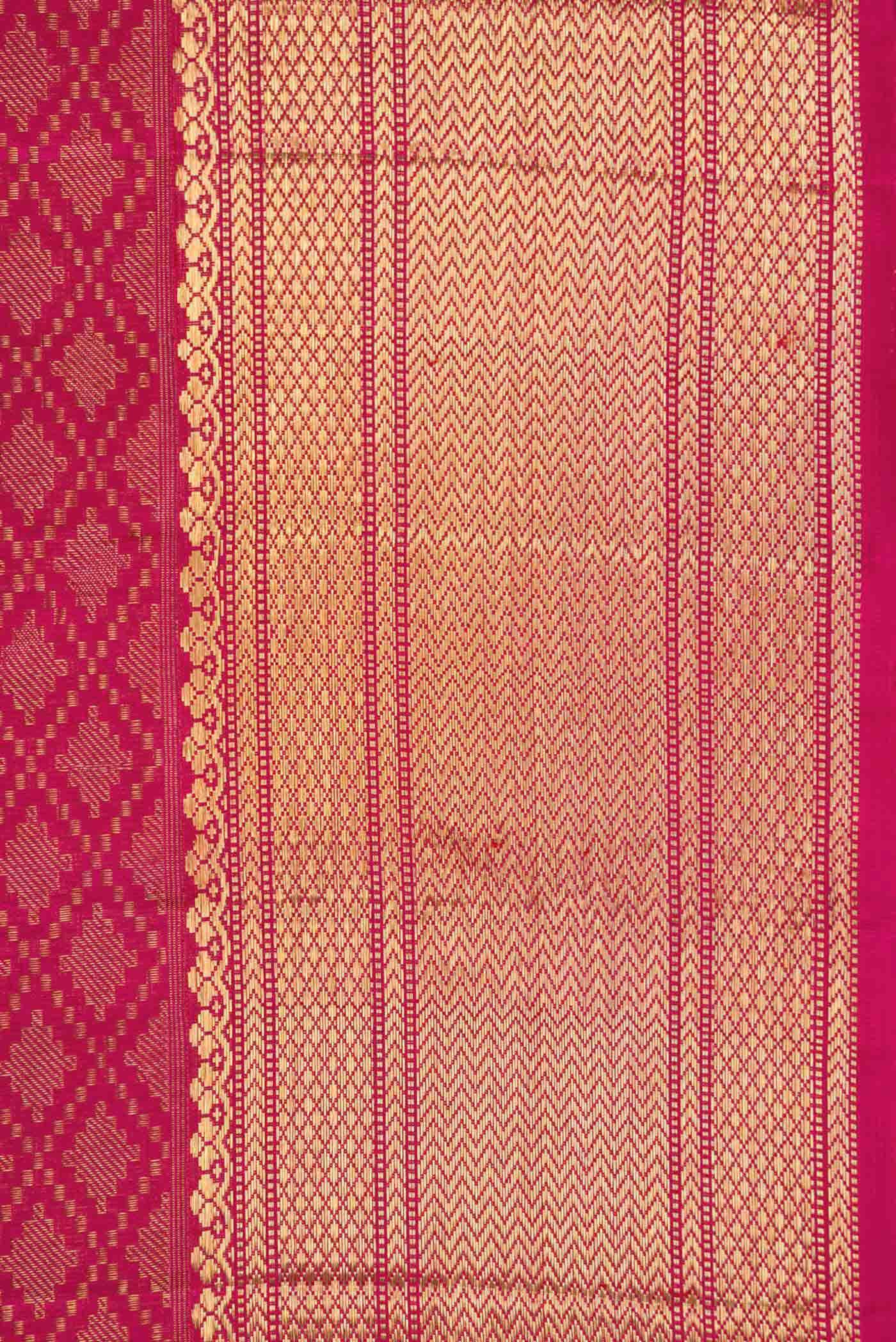 Pure Silk Pure Zari Pink Kanchipuram Saree