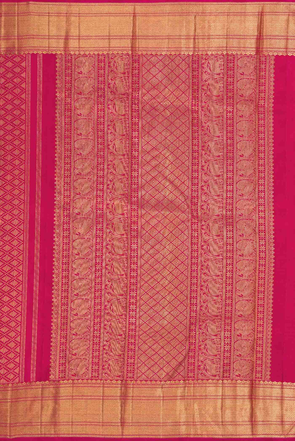 Pure Silk Pure Zari Pink Kanchipuram Saree
