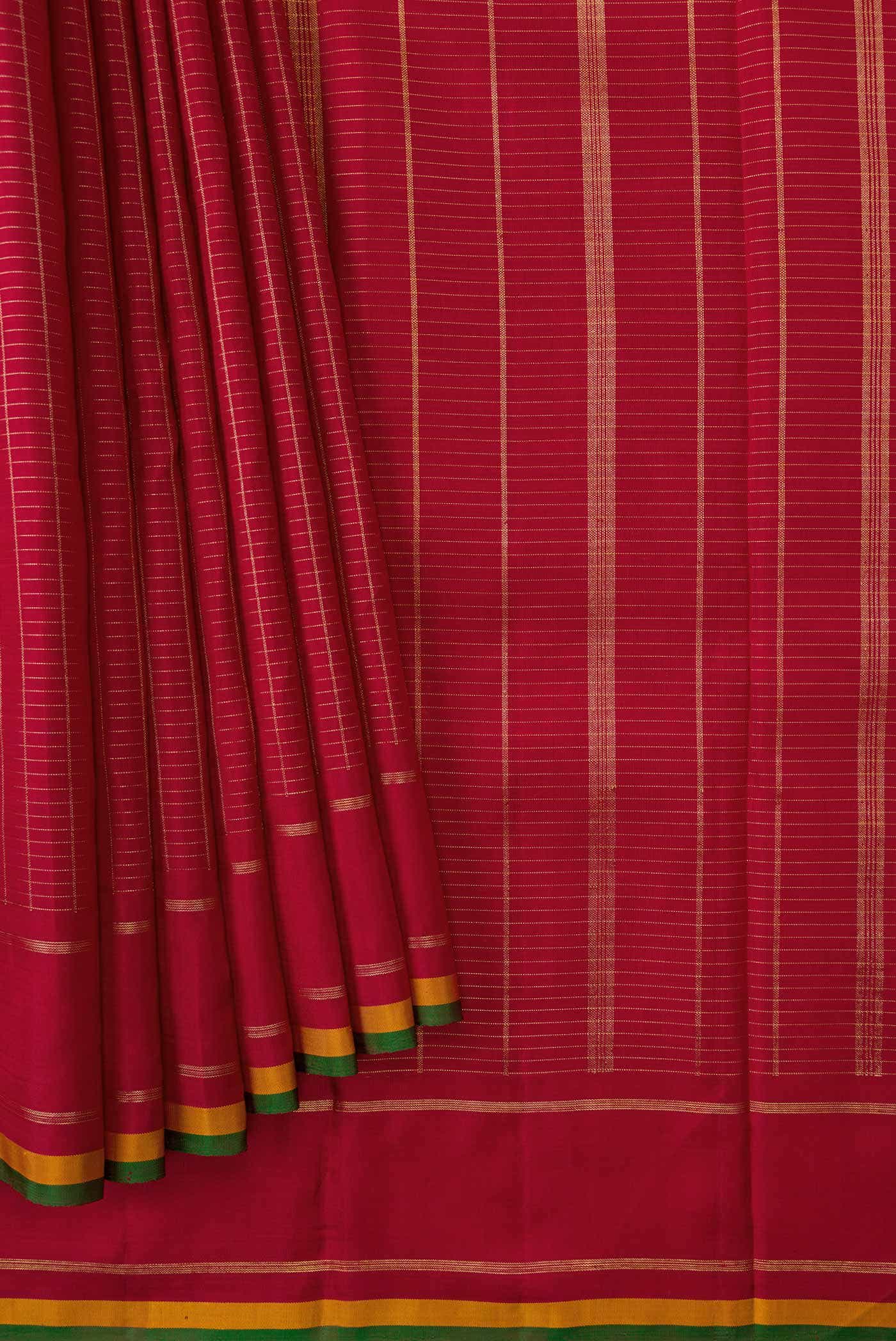 Pure Silk Pure Zari Maroon Kanchipuram Saree
