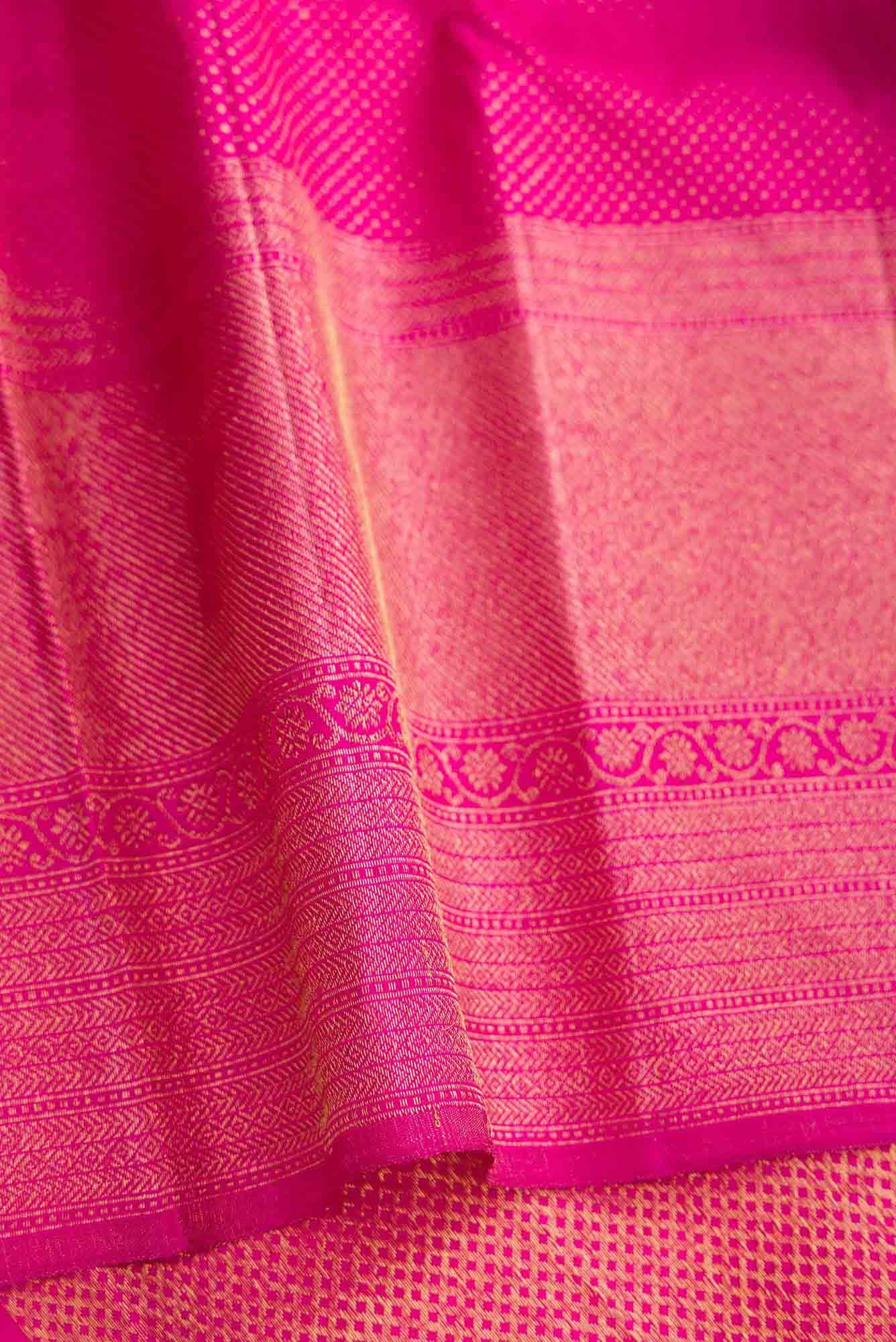 Pure Silk Pure Zari Dusk Blue Dual Tone Kanchipuram Saree