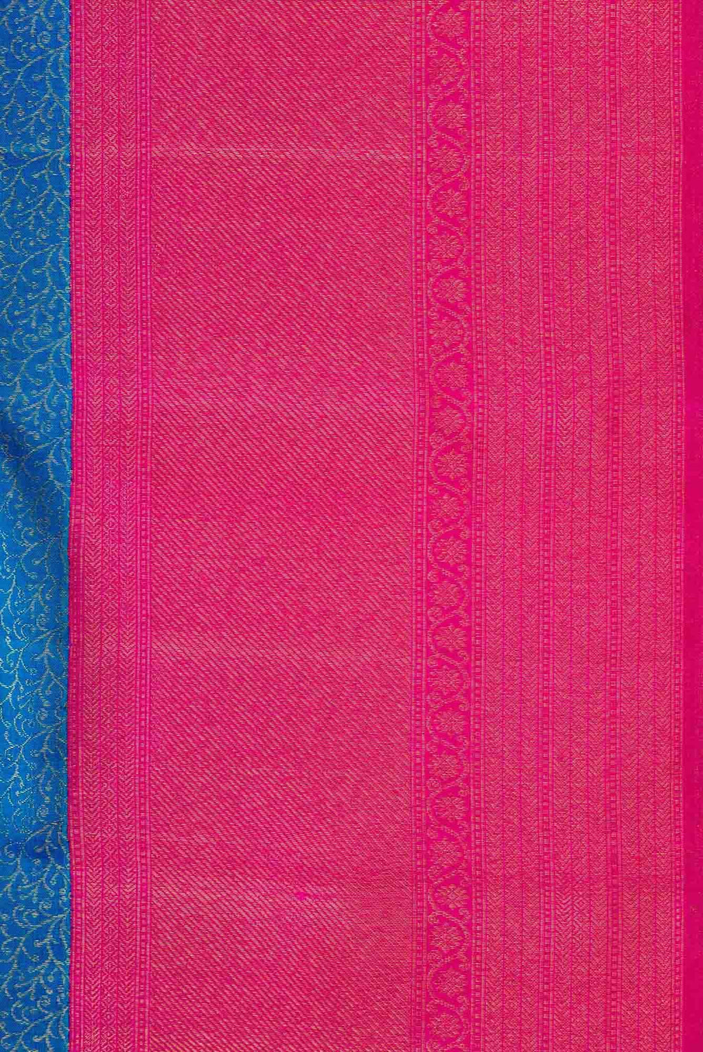 Pure Silk Pure Zari Dusk Blue Dual Tone Kanchipuram Saree