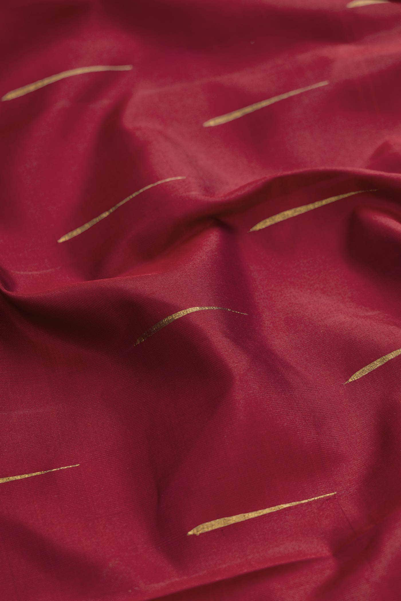 Pure Silk Pure Zari Maroon Dual Tone Kanchipuram Saree